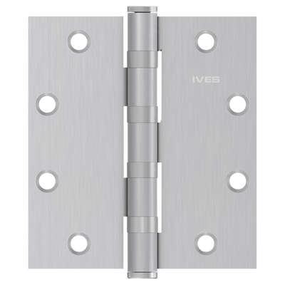 Ives 5BB1HW 5" x 4.5" Heavy Weight Ball Bearing Butt Hinge, Satin Chrome Plated (652)