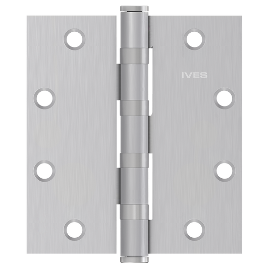 Ives 5BB1HW 5" x 4.5" Heavy Weight Ball Bearing Butt Hinge, Satin Chrome Plated (652)