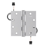 Ives 5BB1HW 4.5" x 4.5" Heavy Weight Electric Thru-Wire Hinge, 8 Wires with Connector, Satin Chrome Plated (652)