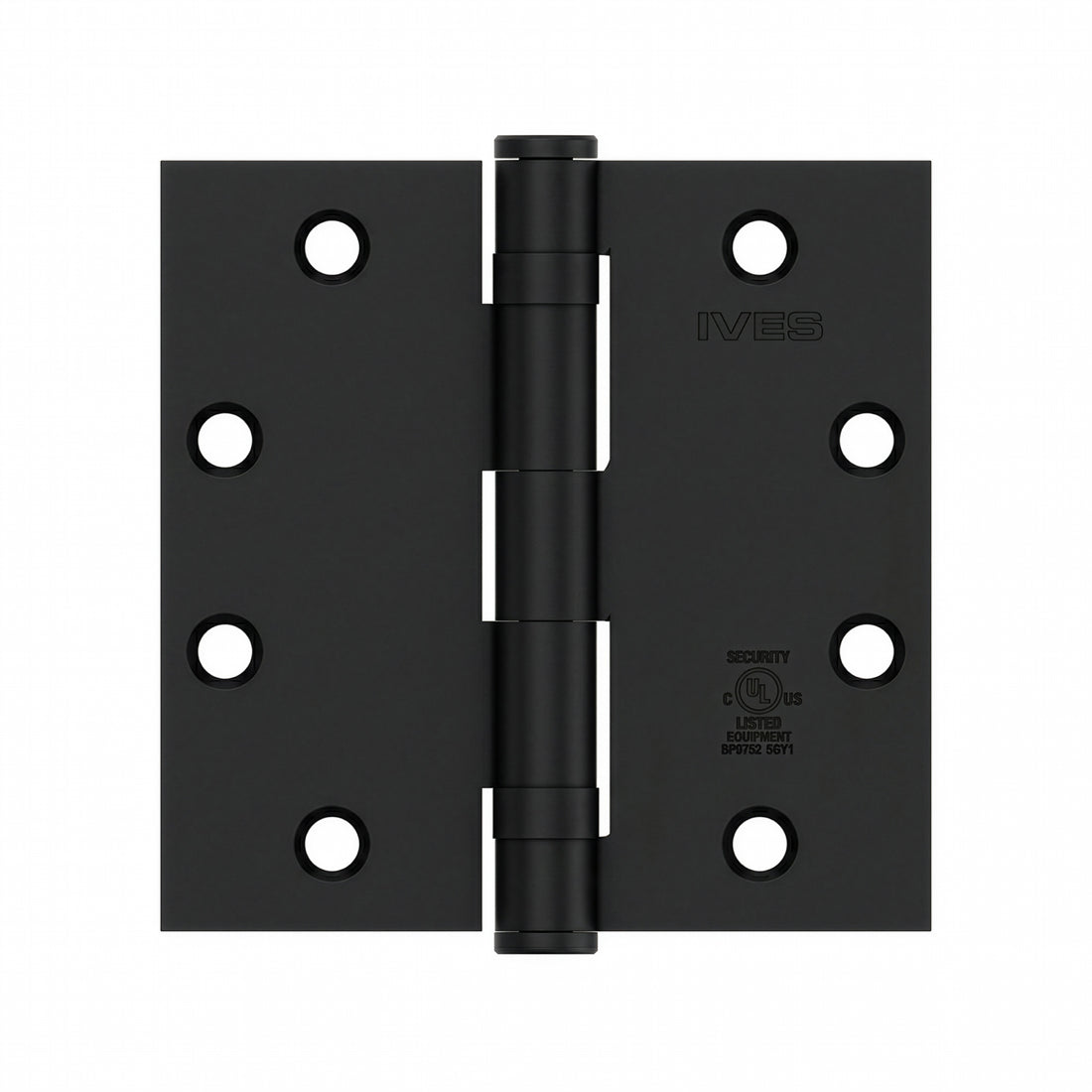 Ives 5BB1 4.5" x 4.5" Ball Bearing Butt Hinge, Flat Black (631) — Pack of 3