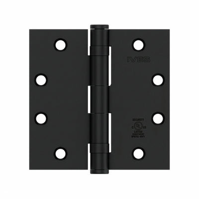 Ives 5BB1 4.5" x 4.5" Ball Bearing Butt Hinge, Flat Black (631) — Pack of 3