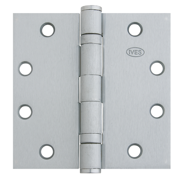 Ives 5BB1 4.5" x 4.5" Ball Bearing Butt Hinge, Satin Chrome (626)