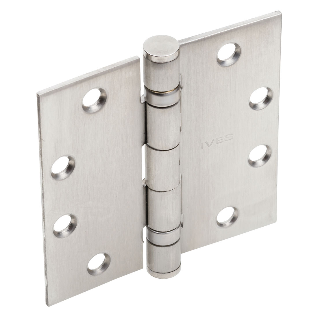 Ives 5BB1 4.5" x 4.5" Ball Bearing Butt Hinge with Non-Removable Pin, Satin Stainless Steel (630)
