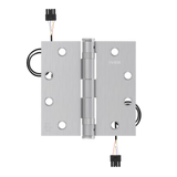 Ives 5BB1 4.5" x 4.5" Electric Thru-Wire Hinge, 8 Wires with Connector, Satin Chrome Plated (652)