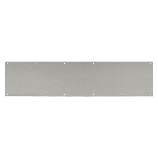 Ives 8400 Kick Plate 8" x 34", Beveled with Countersunk Screws, Satin Stainless Steel (US32D)