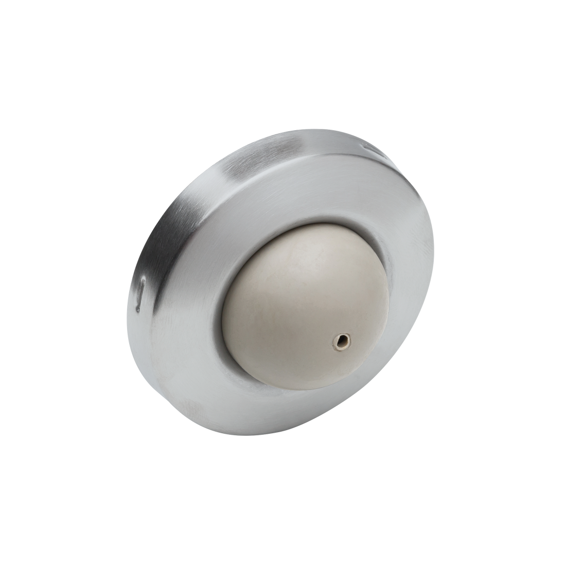 Ives WS406/407CVX Wall Stop, Convex Rubber Bumper, Satin Chrome (US26D) — Pack of 10