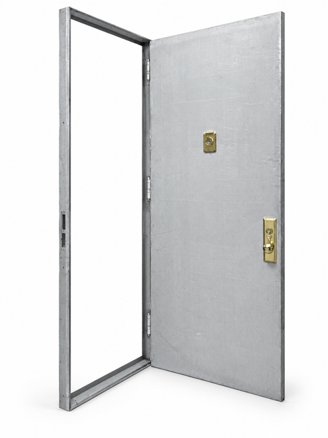 Apartment Angle Unit — Steel Mortise Door, 12 Ga Angle Frame, Hinges, Lock, Peep & Chime