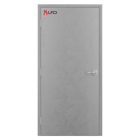 32 x 80 Flush Hollow Metal Door With Knockdown Drywall Frame, and Hardware Included - Self Closing Hinges and Cylindrical Lockset