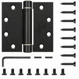 Black US19 spring hinge 3-pack hardware set with screws