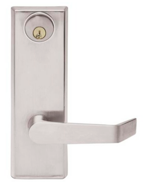 Tell ESC881C Entry Escutcheon Lever Trim - US26D Panic Device Exterior, Satin Chrome