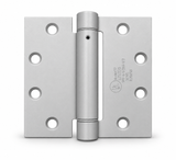 Adjustable Commercial UL Spring Hinges, 4.5 Inch Square in Satin Chrome - Self Closing Hinges - Door Closing Hinges - 3 Pack