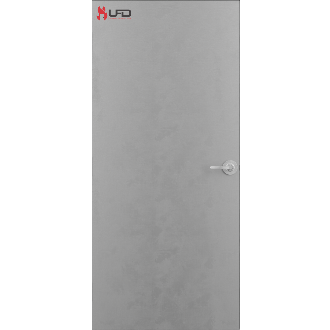 24 x 80 Steel Door Slab, Prep For Singular Cylindrical Pocket, Left Handed, 1 3/4 in Thick, 90 Min Fire-Rated, 20 Gauge