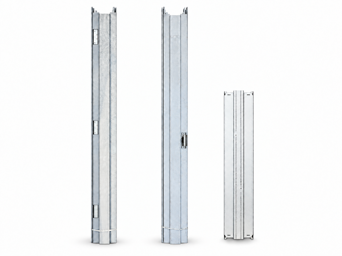 Knock-down steel door frame kit – hinge jamb, strike jamb and header