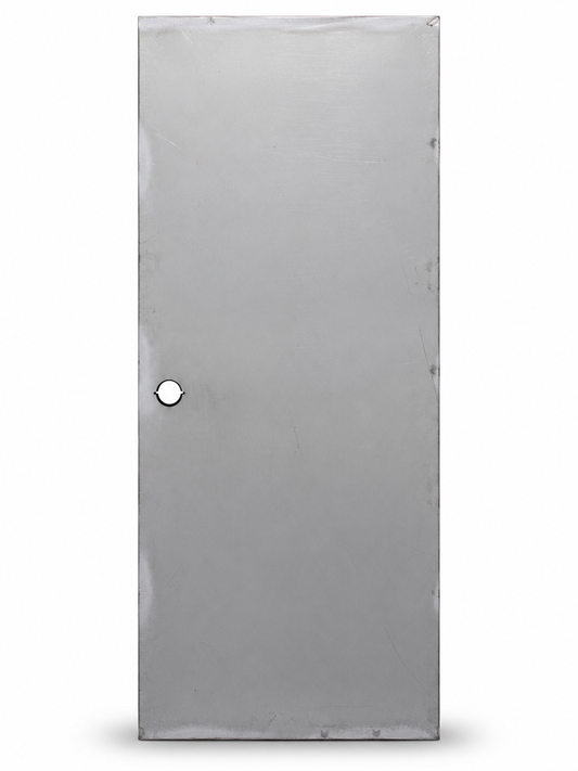 Steel door slab with single cylindrical lock prep — hardware not included