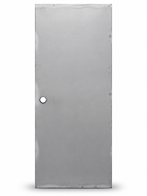 Steel door slab with single cylindrical lock prep — hardware not included