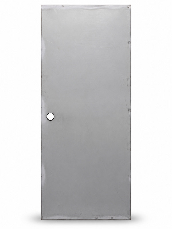 Steel door slab with single cylindrical lock prep — hardware not included