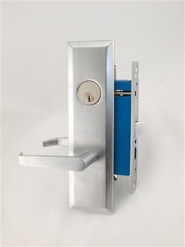 Apartment/Office Heavy Duty Mortise Entrance Lever Lockset Satin Chrome Finish Right Hand