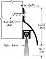 Zero International 8198AA door sweep