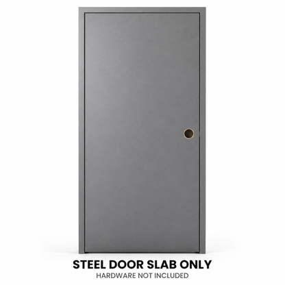 Steel door slab only — hardware not included