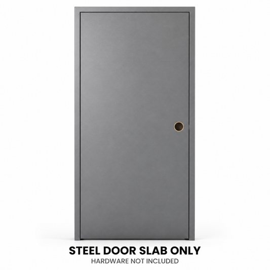 Steel door slab only — hardware not included
