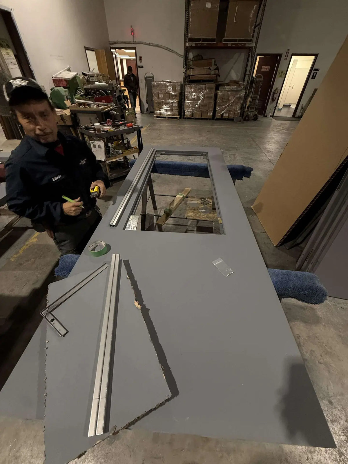 Commercial steel door fabrication at Universal Fireproof Door