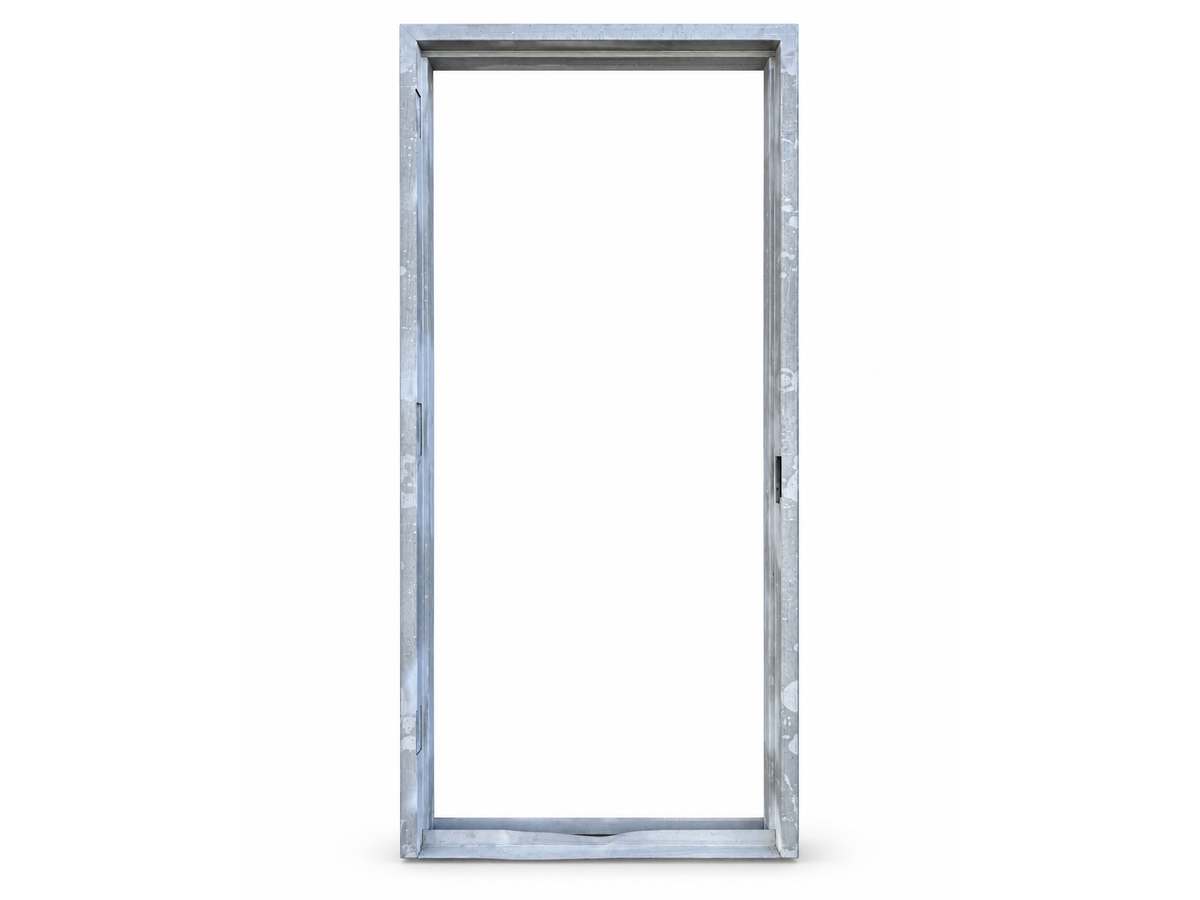 Fully welded hollow metal steel door frame – 14 gauge, front view