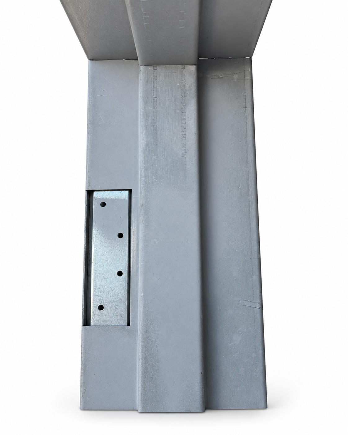 Welded frame corner with 4-1/2 inch hinge prep
