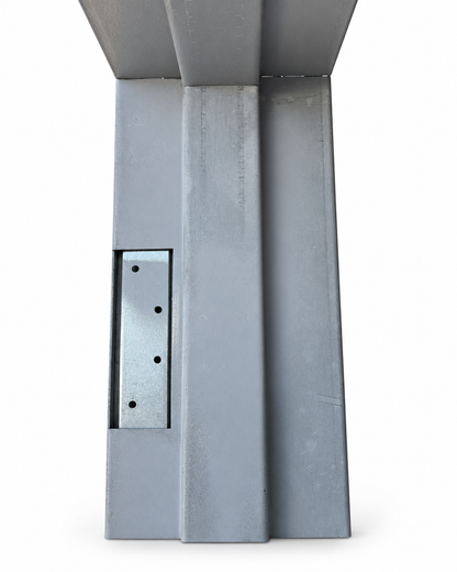 Welded frame corner with 4-1/2 inch hinge prep