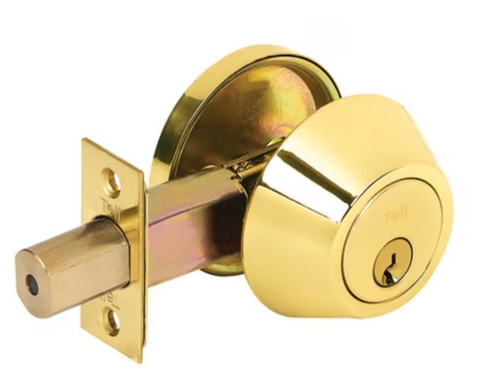 Tell DB2051 Single Cylinder Deadbolt CL100054 Brass US3